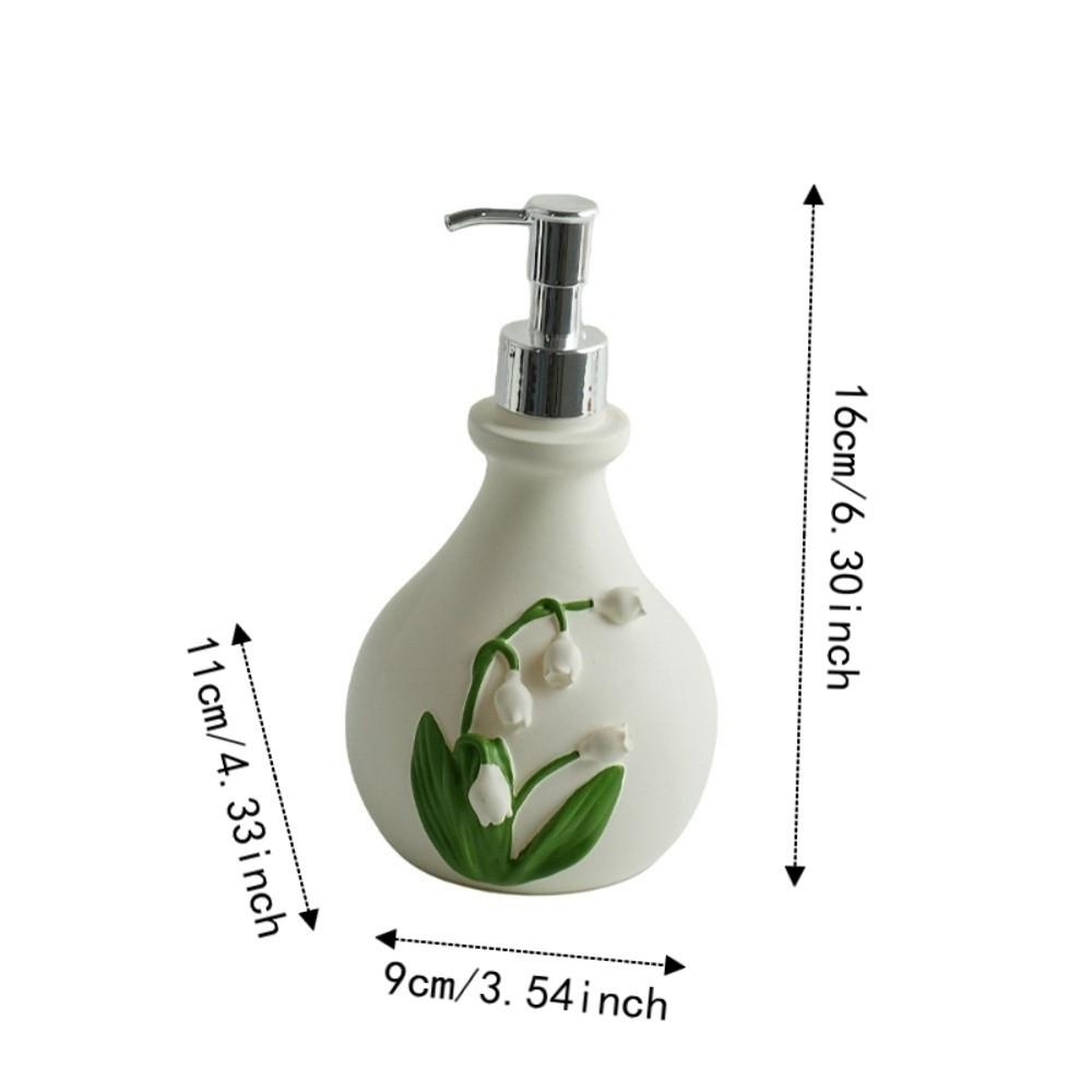 French Bellflower of the Valley Embossed Bottle Vintage Retro Hand Soap Holder Kitchen