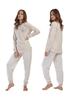 Women's Cotton Warm Pajamas Long Pants and Sleeves 1Xl Vienetta
