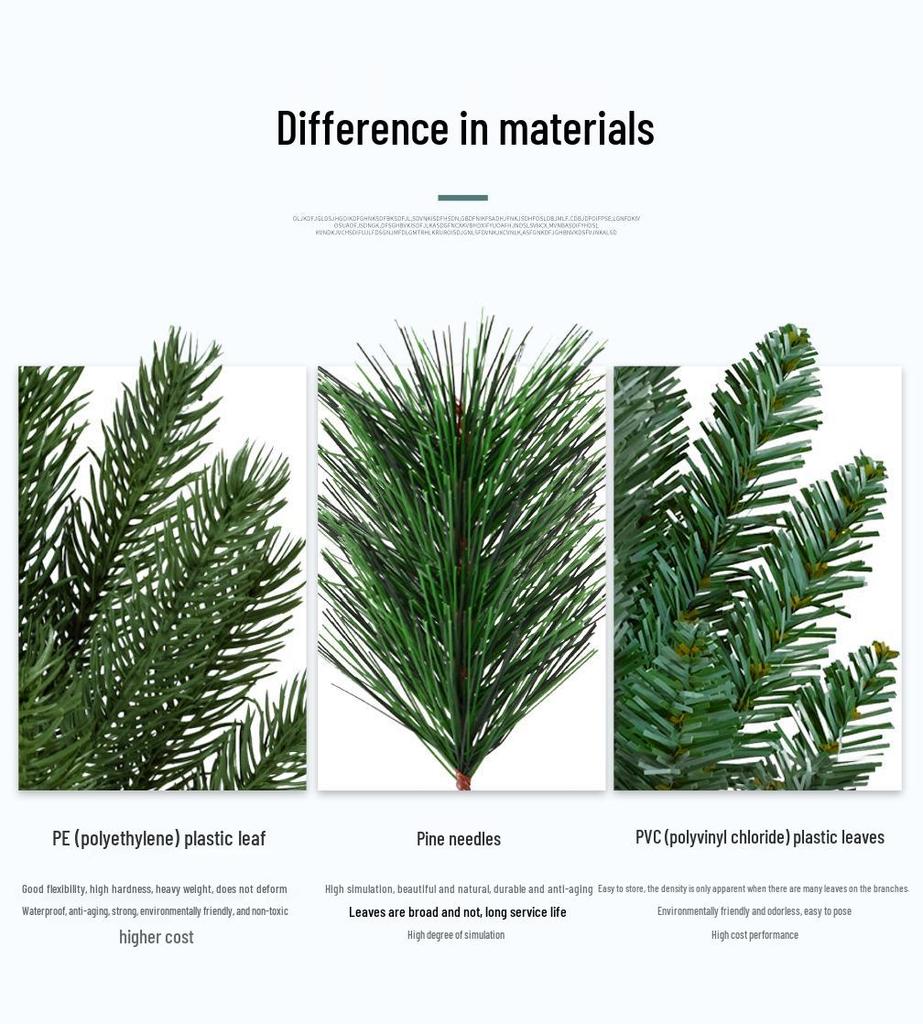 Christmas Glimmer: Garland Set for Tree, Window, and Fireplace with Flocked Leaf Ornaments