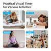 60-minuters visuell timer med nattlampa, bärbar praktisk nedräkningstimer, Pomodoro-timer med regnbågsmönster