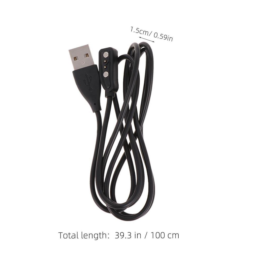 USB Magnetic Charging Cable Fast Cord for Pebble 3 Smart Watch Black Cable Charging Cord
