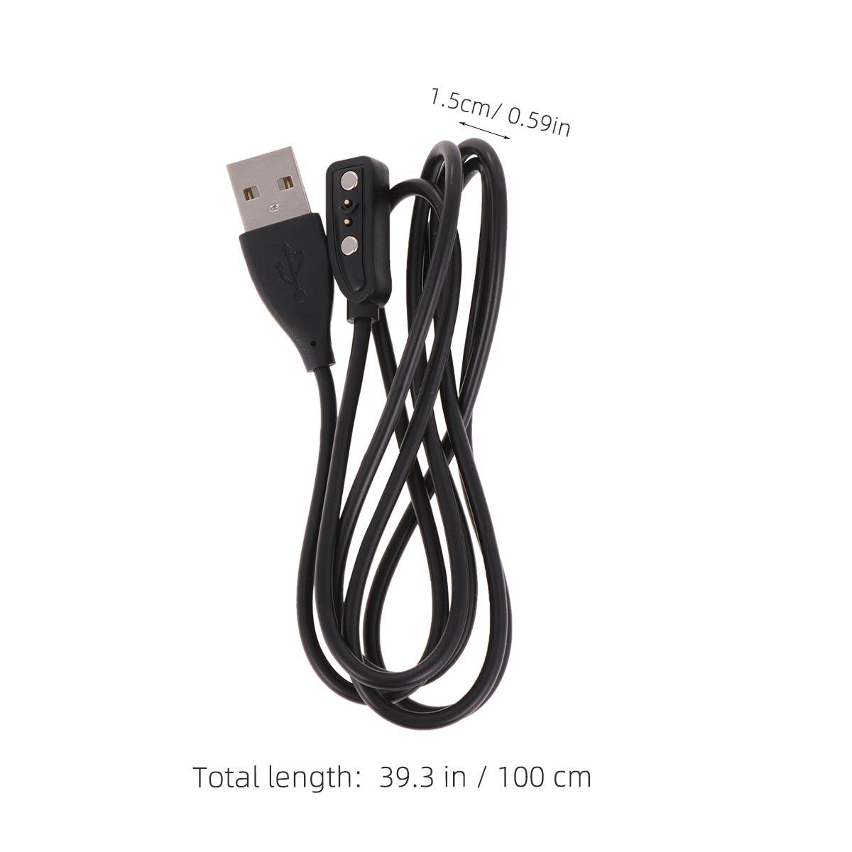 USB Magnetic Charging Cable Fast Cord for Pebble 3 Smart Watch Black Cable Charging Cord