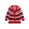 Zigzag Jacquard Organic-wool Cardigan 633825-XKBIZ-9118