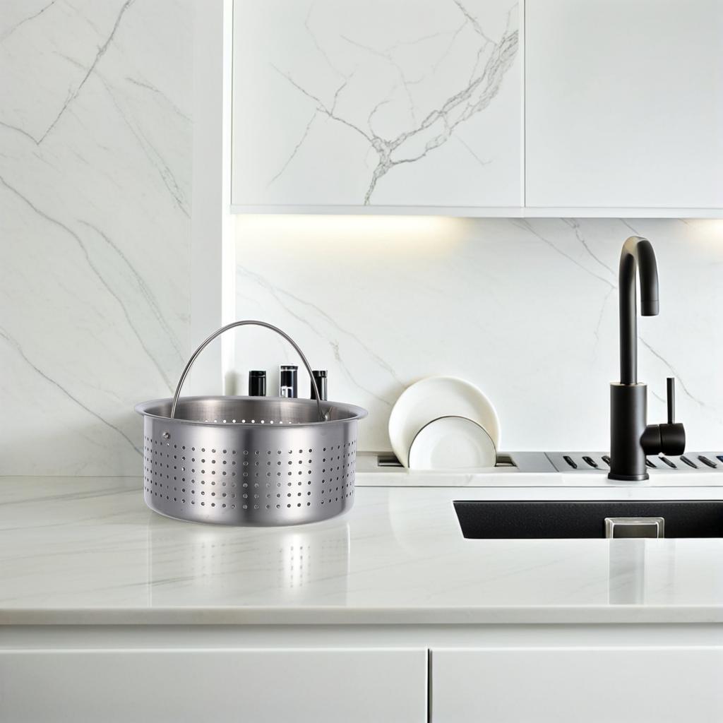 Rice Cooker Steamer Basket Stainless Steel Handle Multi-Function Food Steamer Insert Cooking Vegetables Rice Dumplings Seafood