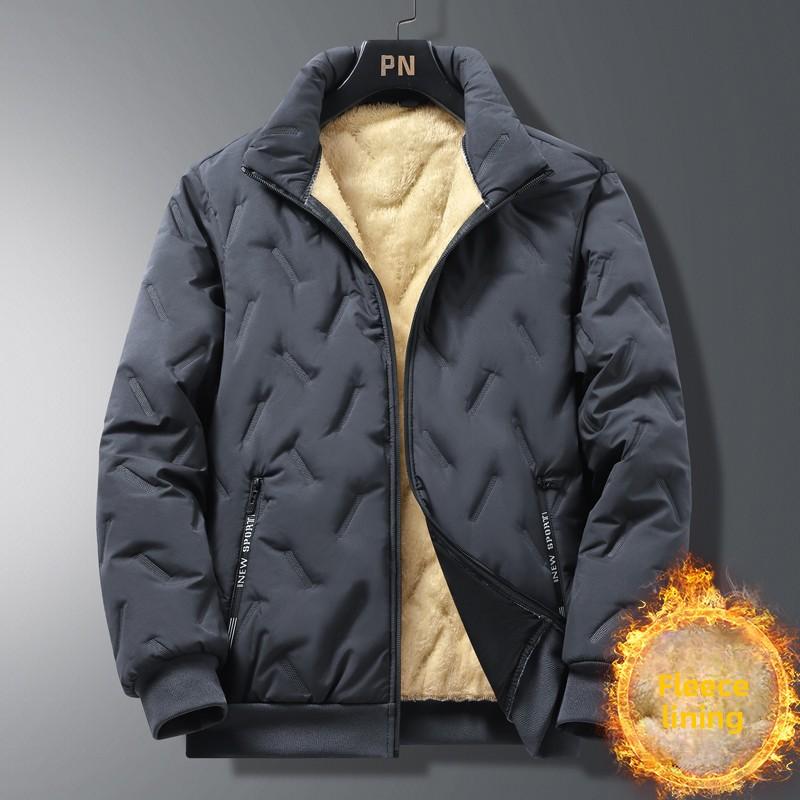 Winter Cashmere Cotton-padded Jacket Men s Loose Plush Thickened Cotton-padded Jacket Trendy Cotton-padded Jacket XL