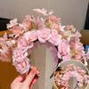 Colorful Flower Headband Double-sided Crown Hair Wreath Wedding Party Costume Headpiece for Bridal Women Hair Accessory