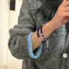 New Chinese Style Vintage Natural Lapis Lazuli Clear Quartz Double Circle Bracelet Womens High-end Jewelry
