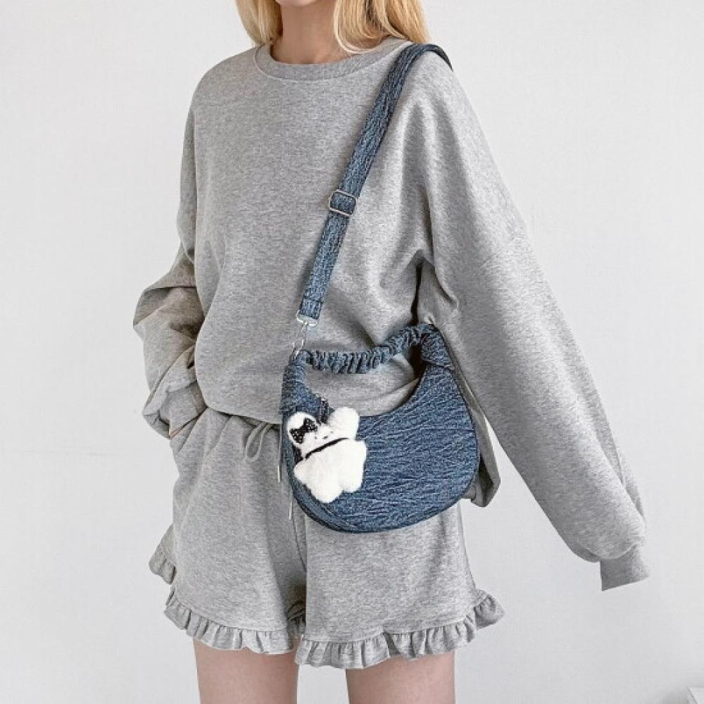 Fromheaven Daily Denim Backpack Shoulder Bag Crossbody With Keyring 7 Types
