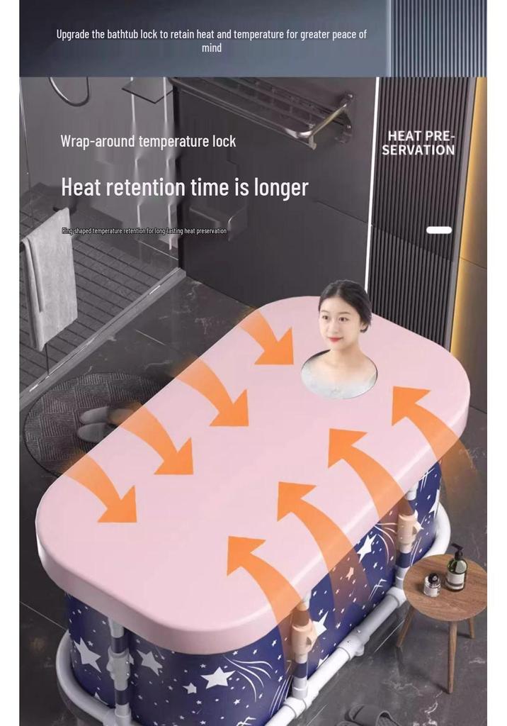 Portable Foldable Bathtub: Adult & Child Indoor Bath Basin