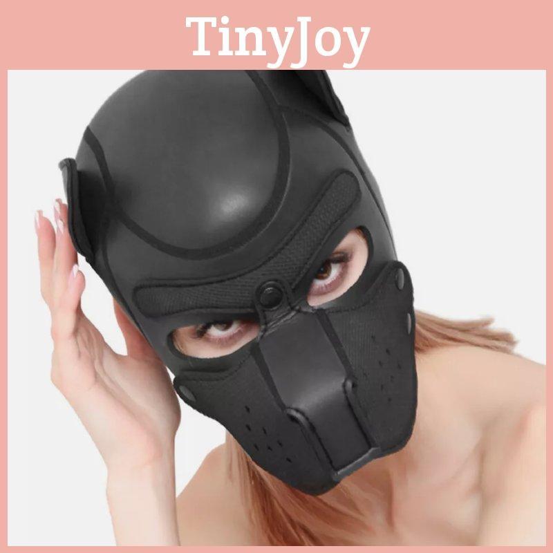 Hood Halloween Puppy Role Play Dog Mask Cosplay Full Head Cover Couples Toys Sex