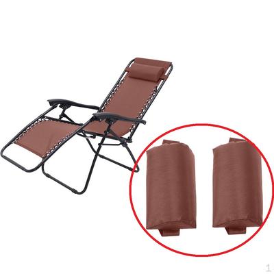 2x Lounge Recliner Headrest for Chair Sofa , Brown