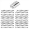 A78U 200PCS 1/16 Inch Cable Ferrule Set Aluminum Alloy Crimping Loop Sleeve for Wire Rope