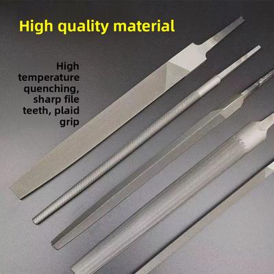 5Pcs 6 Inch Industrial Steel Files Set High Hardness Wear-resistant File Flat Flat/Round/Half Round/Triangle/Square Steel File