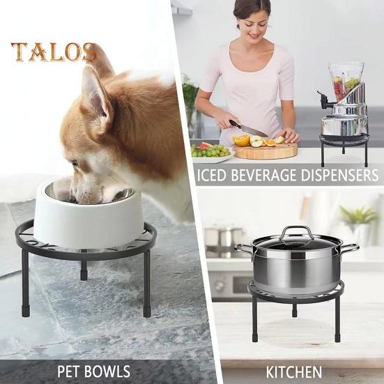 5 Pcs Flowerpot Stands Hollow Great Load Bearing Anti-rust Carbon Steel Stable Plant Holder Indoor Outdoor Home Courtyard Potted Plant Display Rack