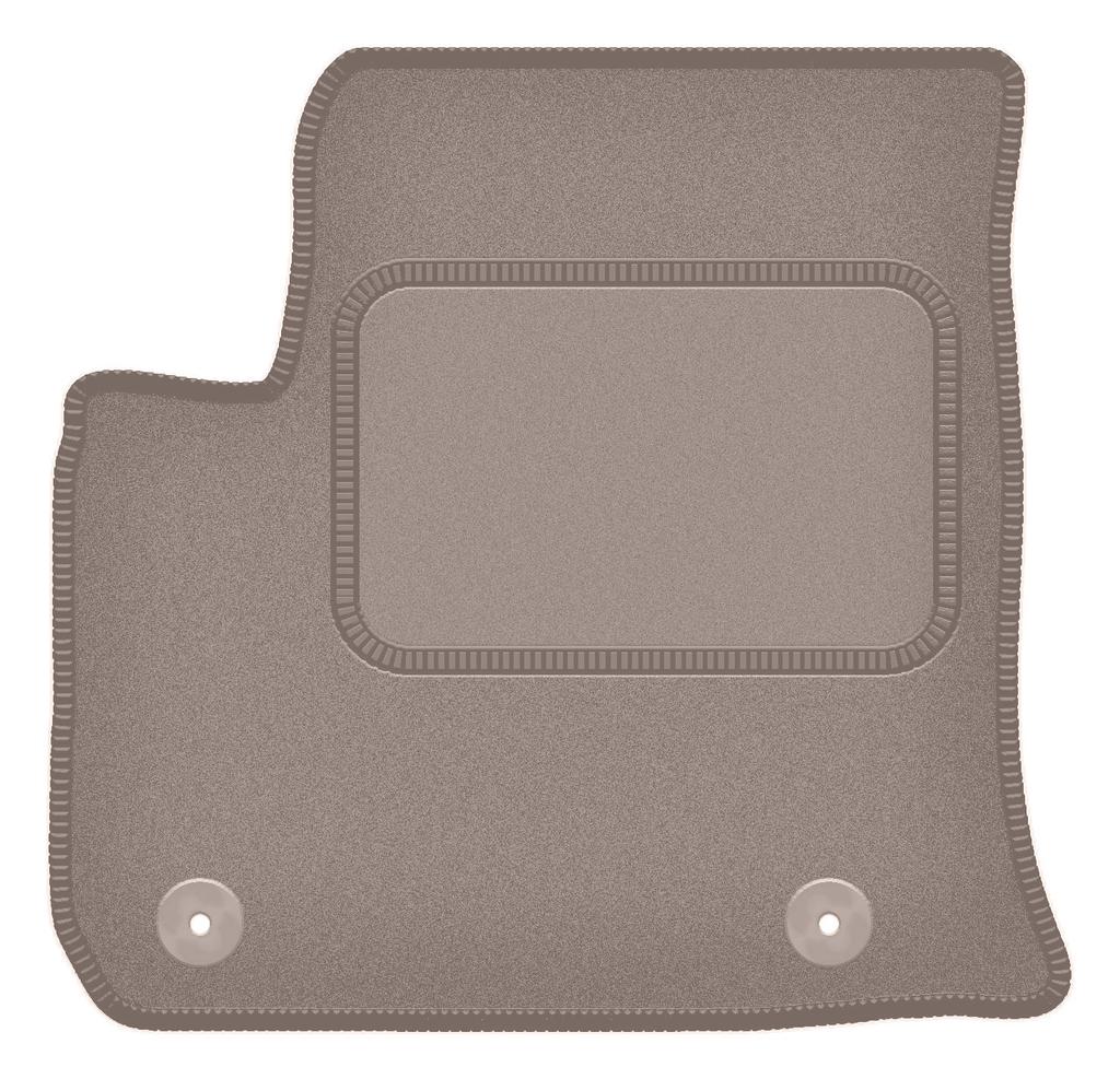 Beige Driver's Mat For: Peugeot E-208 II Hatchback (2019-)