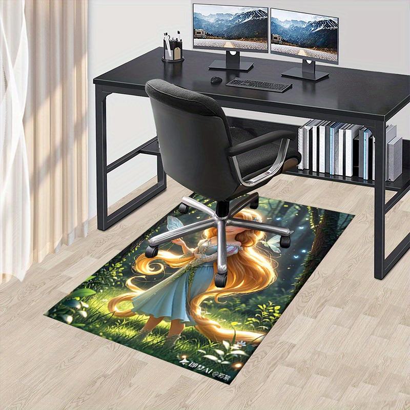 3D Printed Fairy Tale,Enchanted Forest,Rapunzel Anti-Slip Rug - Machine Washable Office Rug for Living Room, Bedroom, Office - Multiple Sizes