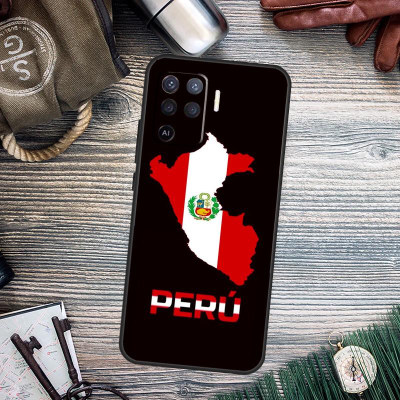 Peru Flag For OPPO A15 A16 A17 A76 A96 A77 A52 A72 A5 A9 A79 A58 A78 A98 A94 A74 A57S A54S A53S Case