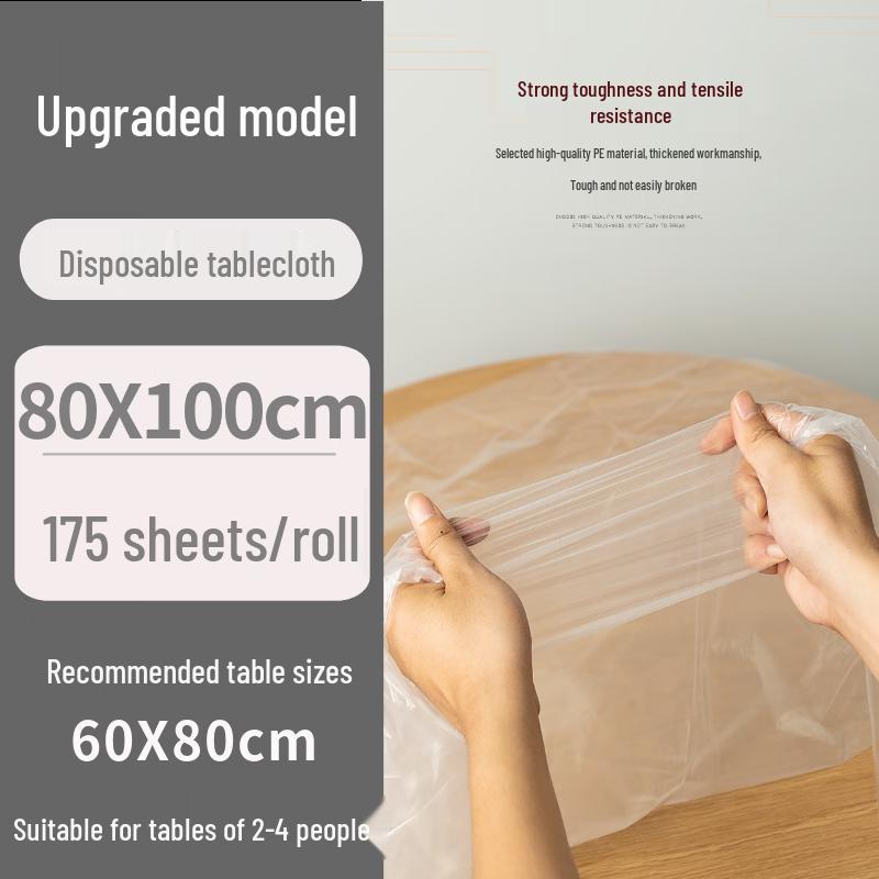 ZISIZ Rectangular Disposable Plastic Tablecloth
