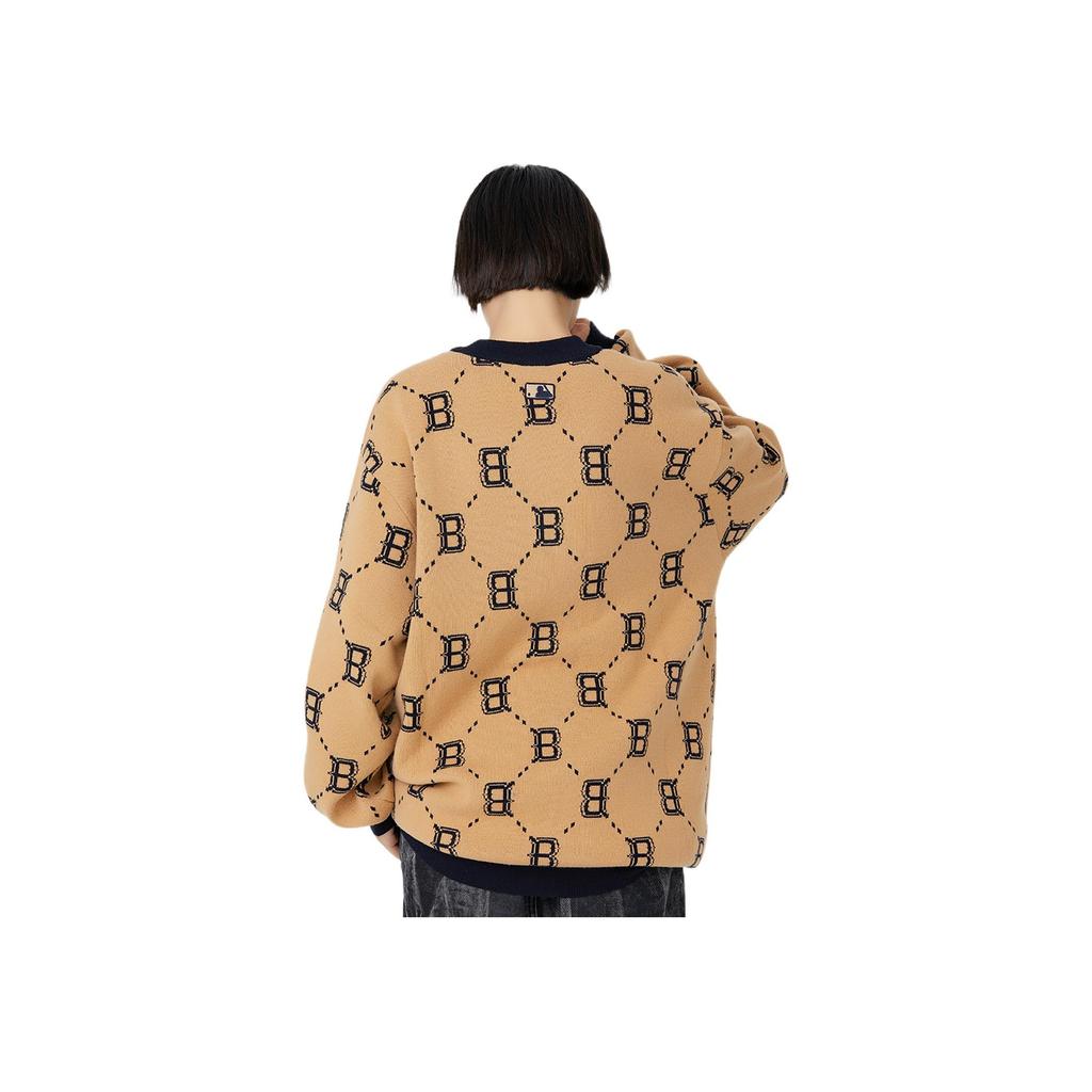 New MLB Boston Red Sox Sweaters Unisex Beige Yellow 3AKCM0224-43BGS