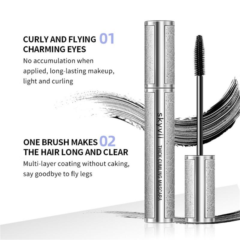 Silver Feather Forged Silver Skin Fiber Mascara Elongate Crypto Big Eye Black Mascara Eye Lash