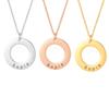 Custom Necklace Plain Hollow Circle 316L Stainless Steel Gold Plated Waterproof Birthday Personalized Gift for Daughter Mom