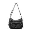 Denim Messenger Bag Vintage Women's Bag Large Capacity Multi-Layer Shoulder Bag