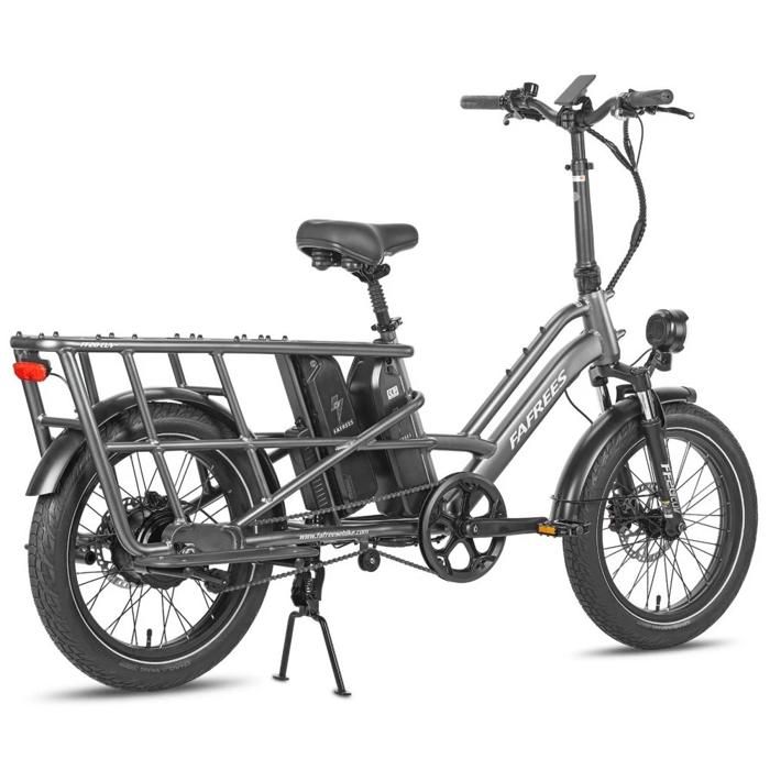 Fafrees FF20 CUV - Vélo cargo électrique - 250 W - 48 V - 24 Ah - Moyeu 20 pouces - Vitesse maximale 25 km/h - Gris