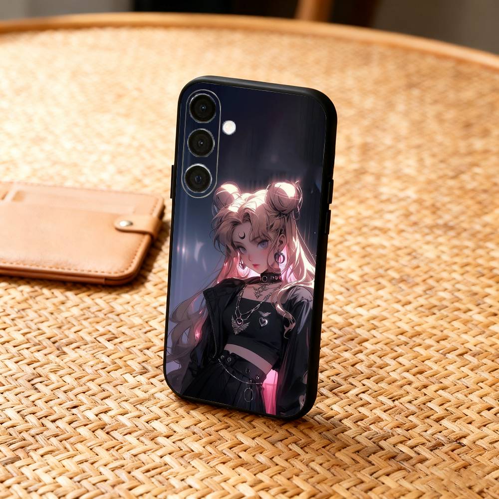 S-Sailor-M-Moon Anime  Phone Case For Samsung  A73,A21s,A22,A31,A32,A52,A53,A71,A80,Soft Black Shell