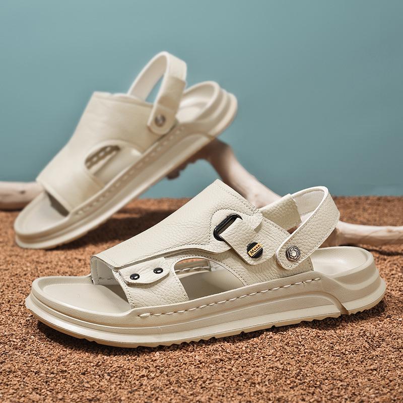 Fashion CYYTL Mens Sandals Outdoor Casual Summer Shoes Beach Walking Slides Slippers Comfort Luxury Designer Lightweight Leather Fashion