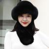 Women's Hat Faux Fox Fur Hat Winter Extra Thick Ladieswear Style Mongolian Beret Scarf and Baotou Basin Hat Wind and Snow Hat