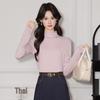 Teluoman Women's Long Sleeve Round Neck Knit Sweater