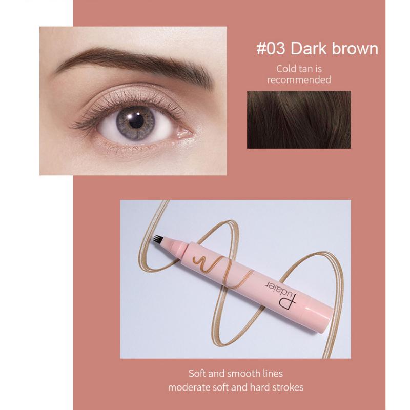 

Карандаш для бровей, имитация бровей, толстый, долговечный, водонепроницаемый, с четырьмя зубцами, жидкий карандаш для бровей, макияж 03