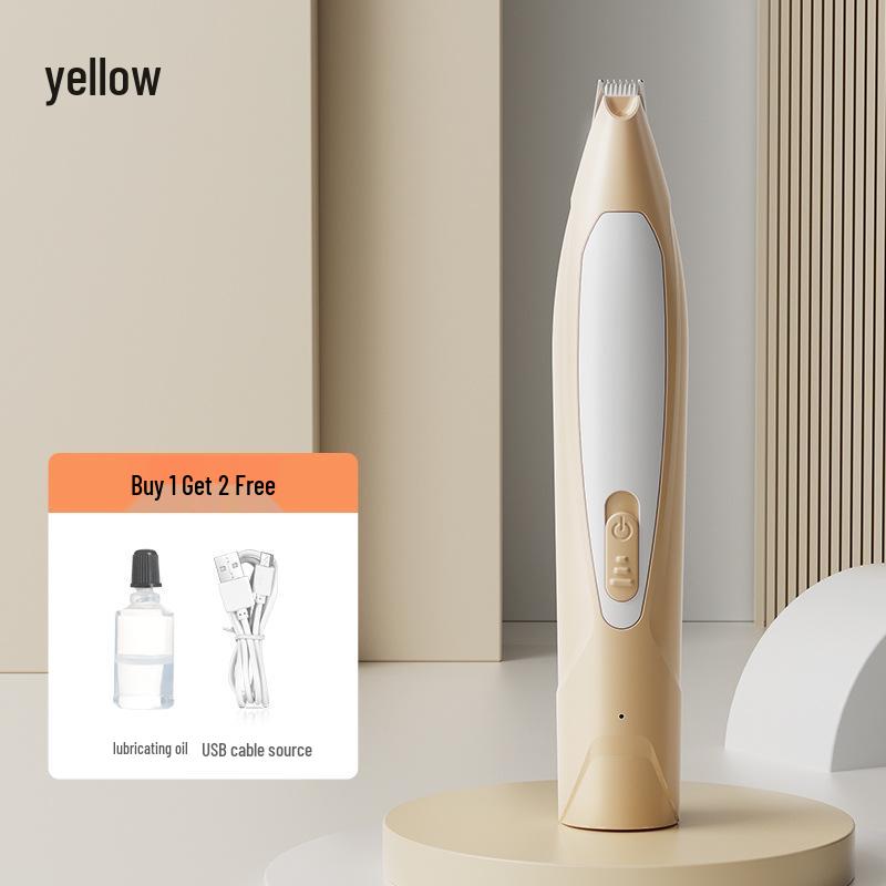 

Перезаряжаемый триммер для лап и шерсти питомцев - Безопасная закругленная кромка, Низкий уровень шума, Вибрирующая электрическая машинка для стрижки с подсветкой Pet Trimmer