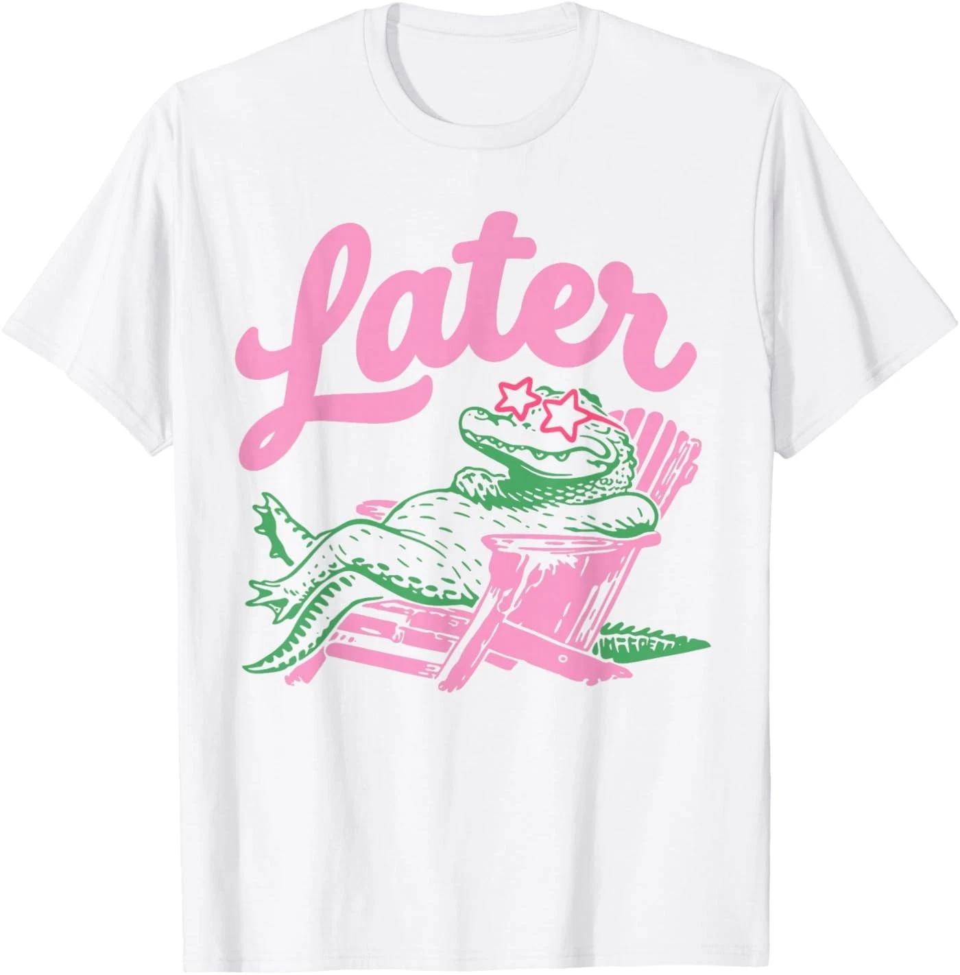 Later Gator Funny Alligator Meme Teacher Last Day T-Shirt M