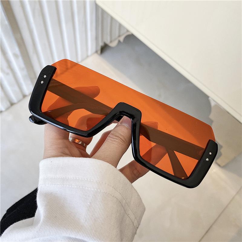 Women'S Trendy Large Frame Square Sunglasses Women Outdoor Sports Leisure Sun Glasses Men Uv Protection Glasses Uv400 Eyewear