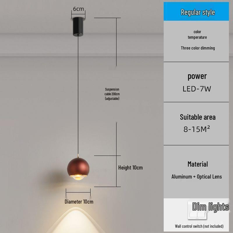 Nordic Minimalist Adjustable Pendant Light, Modern Bedroom Accent, Creative Background Wall Lighting