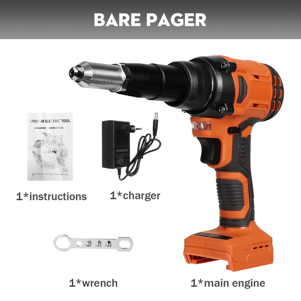 10000N Rivet Nut Guns Drill Insert Nut Pull Riveting Tool With LED Light Cordless Electric Rivet Gun