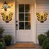 Outdoor Solar Butterfly Sculpture 2Pcs Lights Metal Wall Decor, IP65 Waterproof Hanging Lights, Art for Garden Fence Patio Porch Yard Balcony