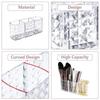 Clear Acrylic Makeup Brush Holder Desk Cosmetic Organizer Lipstick Storage Box Nail Polish Display For Stand Rack Jewelry Case