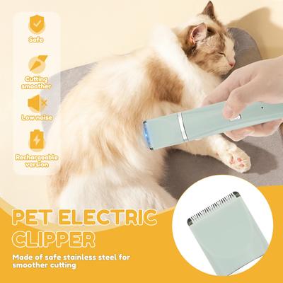 Professioneller wiederaufladbarer elektrischer Hundepflege-Trimmer für Haustiere, geräuscharm, für Hunde und Katzen, zweistufig