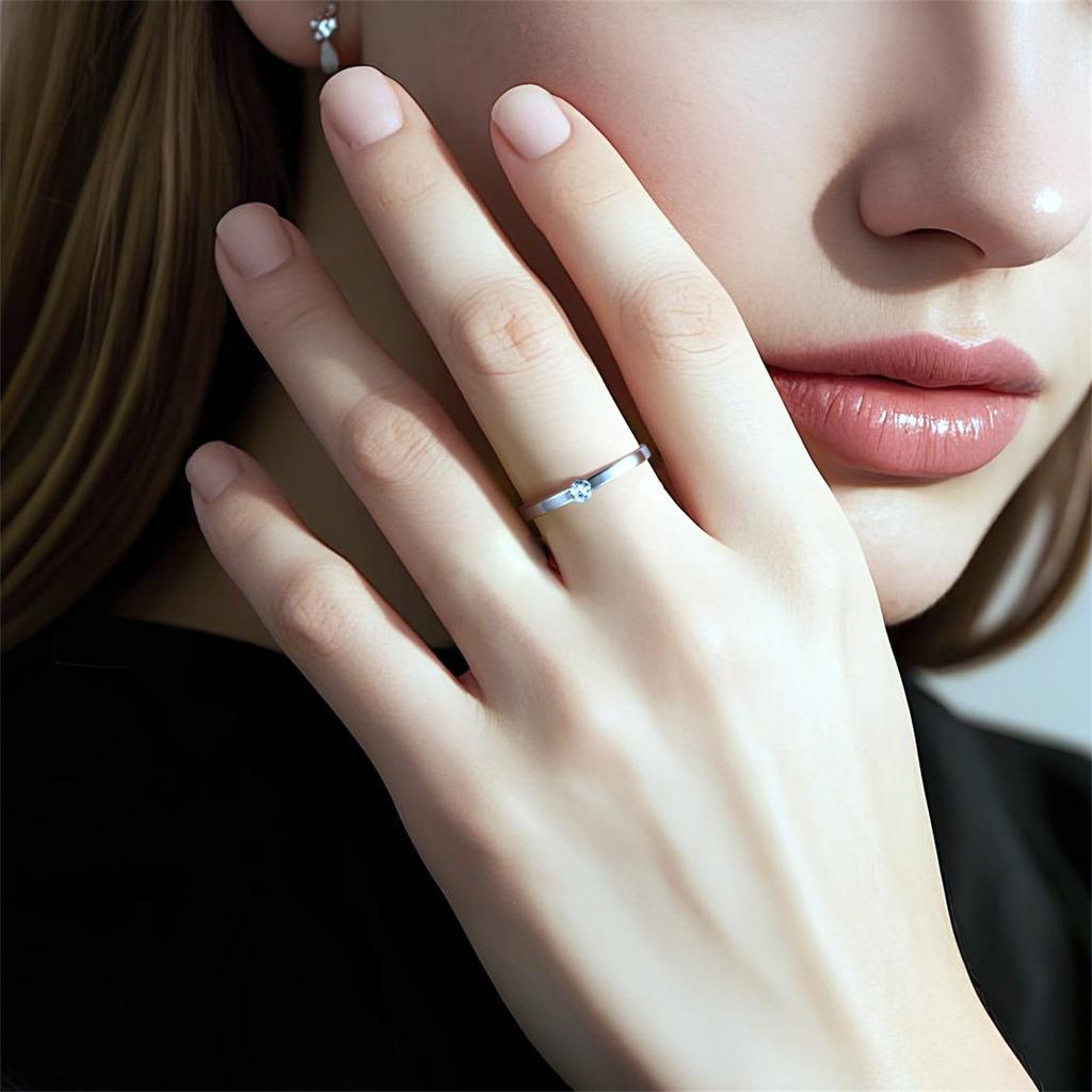 Temperament high-end niche open zircon ring, simple personalized couple diamond ring hand jewelry