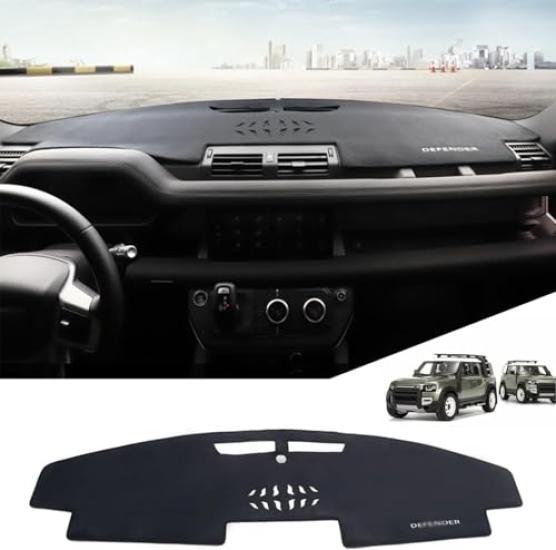 MUMAREN Dashboard Mat for Land Rover Defender Interior Protective Mat with Flannel Sun Heat and Design for Protecting Your Custom Parts and