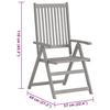 VidaXL Garden Reclining Chairs Set of 2 and Cushions Acacia Wood 3064700