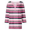 Women's T Shirt Tee Print Button 3/4 Sleeve Daily Weekend Fashion Basic V Neck Regular Top