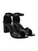 Shoetopia Stylish Ankle Strap Black Block Heeled Sandals For Women & Girls /UK5