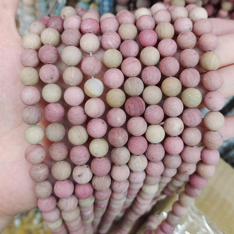 6/8/10mm Matte Stone Beads Natural Stone Beads Round Loose Spacer Beads For Jewelry Making DIY Bracelet Necklace Accessories