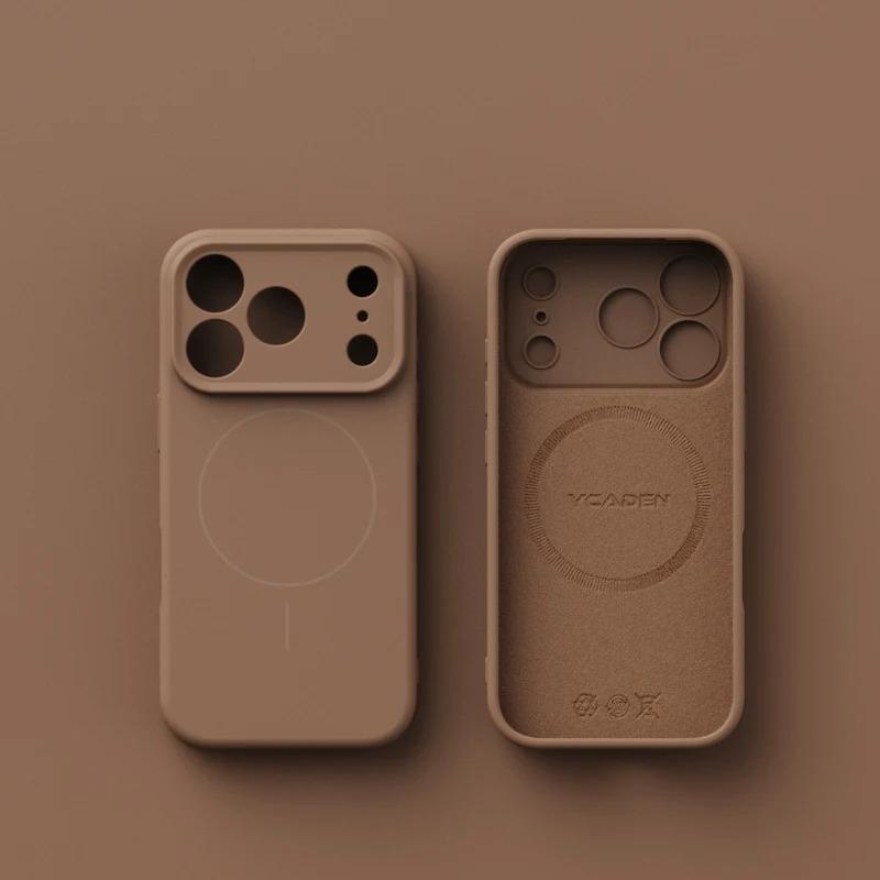 

Роскошный магнитный чехол для телефона для iPhone 17 16 15 14 13 12 Pro Max 16 Plus 17Pro Air Для Magsafe Жидкий силикон Ударопрочный чехол iPhone 15