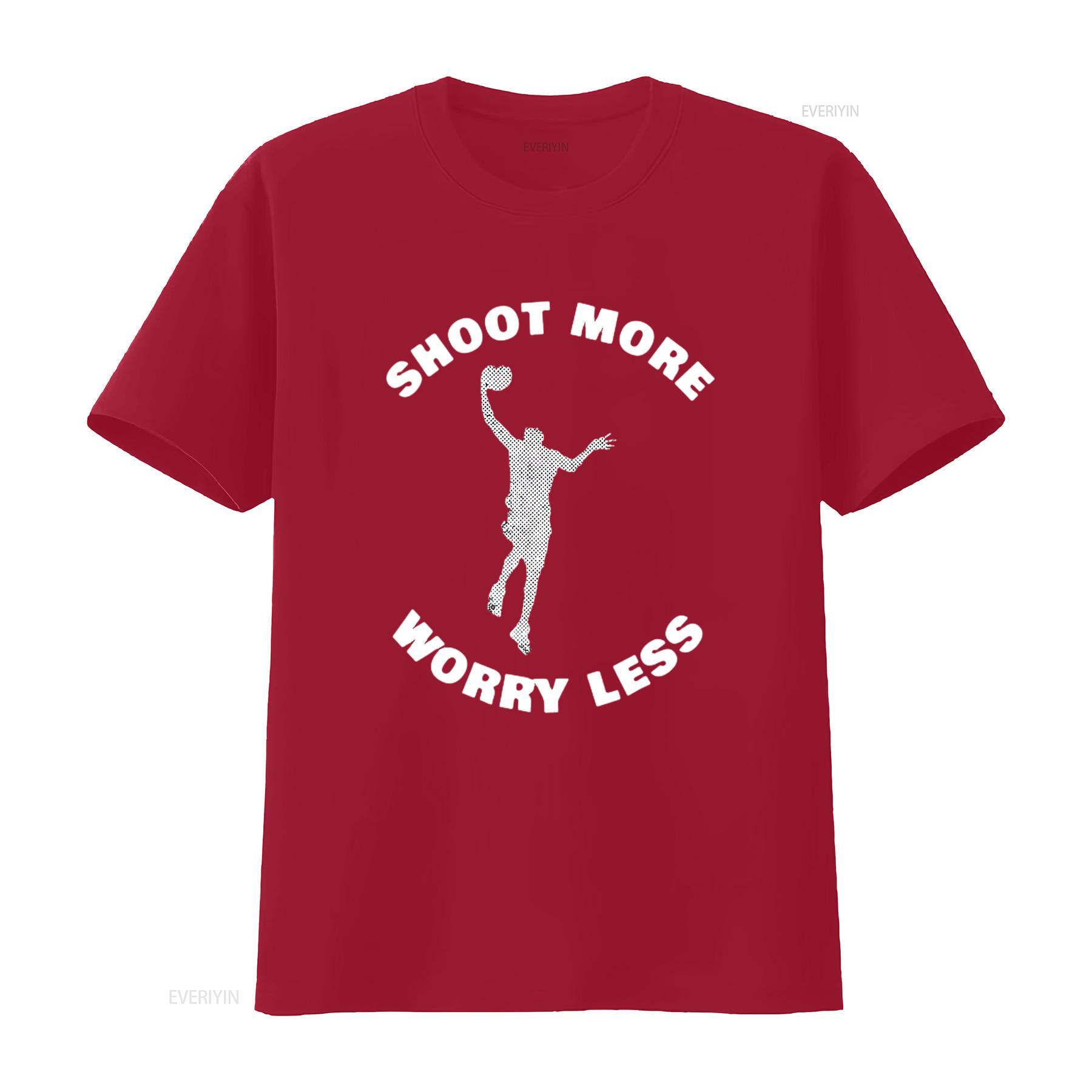 

Mens Basketball T Shirt Designs Shoot More Black 3X Large vintage Washed Stretched streetwear homme Casual fashion graphic S