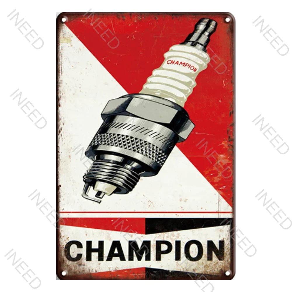 Vintage Metal Tin Signs  NGK Spark Plugs Gulf Garage Oil Motor Posters Wall Decoration Man Cave Cafe Club Retro Posters Plaque