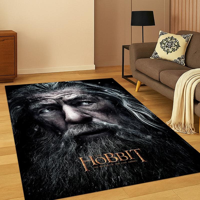 Movie L-Lord of The Rings H-Hobbit Carpet Rug for Bedroom Living Room Sofa Playroom Doormat Home Decor,Kid Area Rug Non-slip